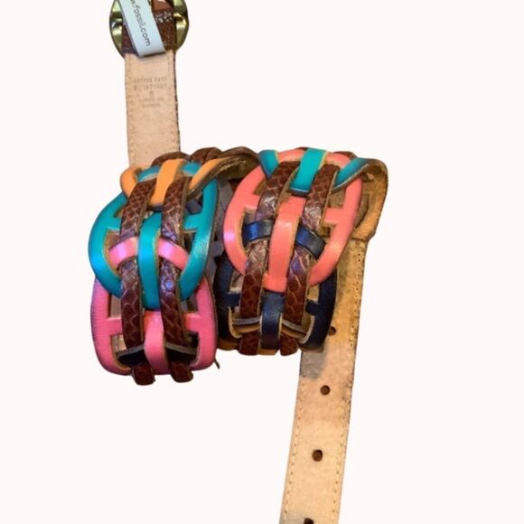 Fossil multicolor leather link belt Size  Small S - Picture 5 of 12